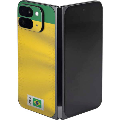 Brazil Soccer Flag Google Pixel 9 Pro Fold Skin